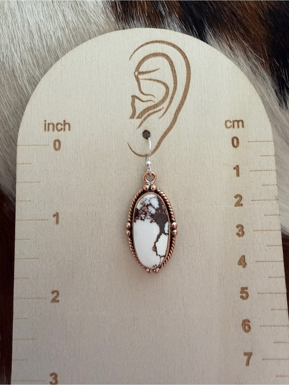 ❤️ Wild Horse Jasper Copper Earrings With Sterling French Hooks 1.70”L Beautiful - Picture 8 of 11